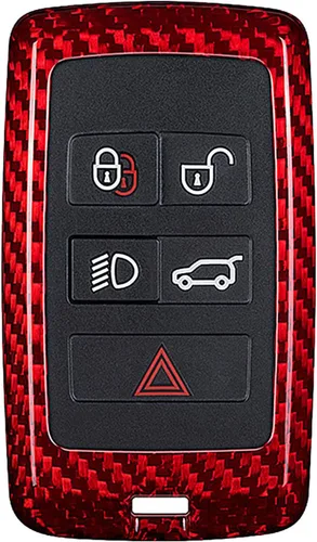 Miniatura 8 de Funda para llavero de fibra de carbono genuina para Land Rover Defender Discovery 5 Sport para Range Rover Evoque Sport Velar Vogue 2017-2023 Funda