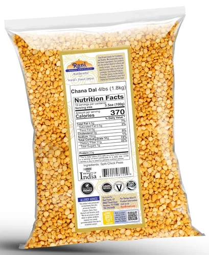 Miniatura 2 de Rani Chana Dal (garbanzos desi divididos sin piel) 64 oz (4 libras) 4.0 lbs a granel ~ Todo natural Apto para gluten Sin OMG Kosher Vegano