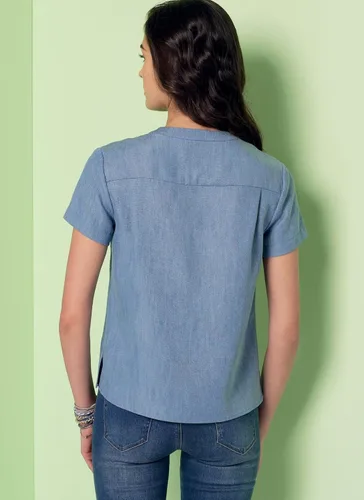 Miniatura 3 de McCall's Patterns M7360 - Camisetas Henley para mujer, talla A5 (6-8-10-12-14)