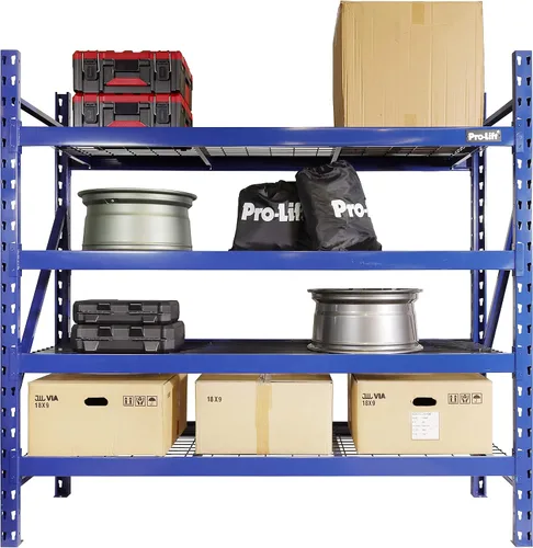 Miniatura 2 de Estanterías de almacenamiento para garaje Pro-Lift - Unidades de estanterías de alambre de metal ajustables de 4 niveles resistentes con capacidad