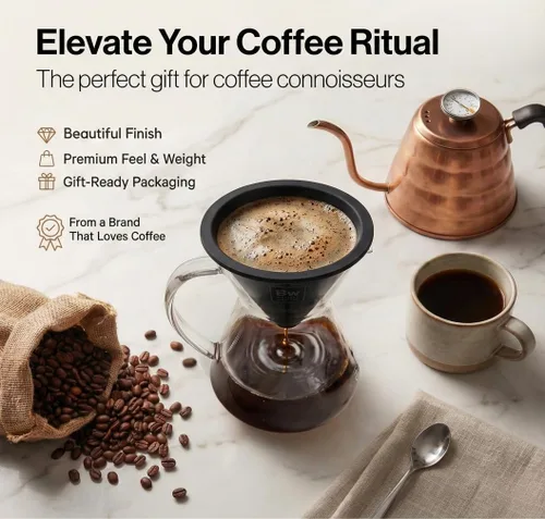 Miniatura 8 de Barista Warrior Filtros para verter – Compatible con Chemex, Hario V60 y cafeteras populares – Acero inoxidable reutilizable – Los mejores
