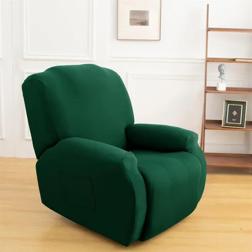 Miniatura 12 de LazyBoy - Funda para sillón reclinable, color liso, 4 piezas, fundas protectoras de muebles para sillón reclinable con bolsillo, funda para sofá