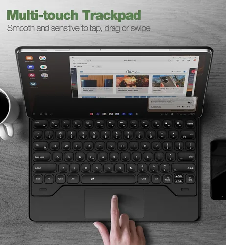 Miniatura 5 de Dexnor para Samsung Galaxy Tab S10+ Plus/S9+ Plus/S9 FE+ Plus/S8+ Plus/S7+ Plus/S7 FE Funda con Teclado 31.5 cm Flotante Cantilever Magnético