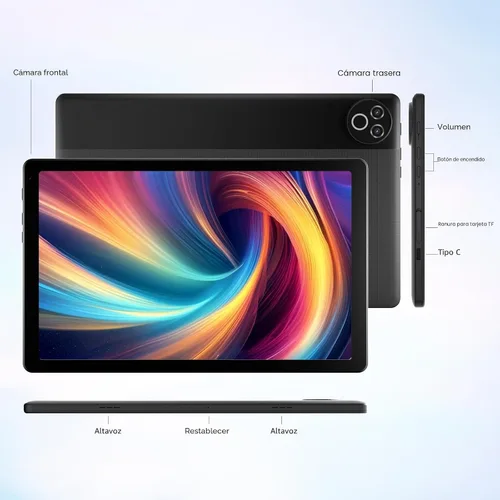 Miniatura 8 de Tablet de 10 pulgadas Android 15 OS GMS Tabletas PC certificadas 1.8 GHz 5-Core 16 (3+13) GB RAM 32 GB ROM 1 TB Expandible 1280x800 HD IPS Pantalla