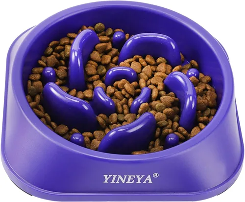 Miniatura 11 de YINEYA Cuencos de Alimentación Lenta para Perros, Suministros para Mascotas Que Ralentizan la Alimentación, Cuencos para Comida de Mascotas, H - azul