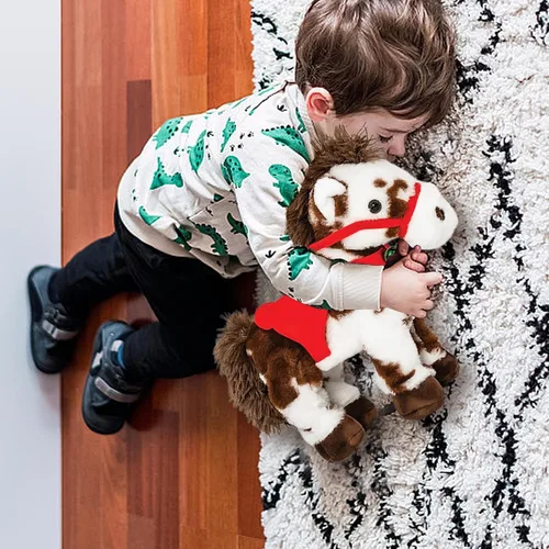 Miniatura 4 de Spotted - Juguete de caballo animado de Navidad, figuras de caballo interactivas de felpa con sonido, cola de cabeza moviendo, caballo que camina