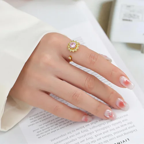 Miniatura 130 de Anillo de plata de ley 925, minimalista, ajustable, hecho a mano, para mujeres y niñas