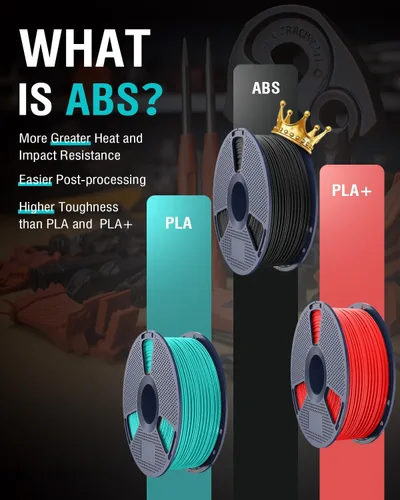 Miniatura 2 de SUNLU - Filamento ABS para impresora 3D de 1.75 mm, altamente resistente y duradero, resistencia al calor, excelente dureza, compatible con el 99%