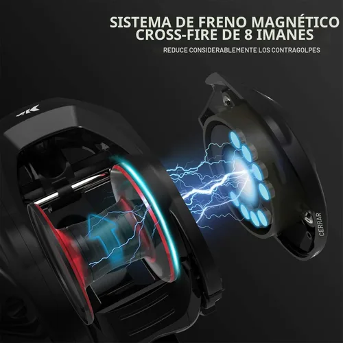 Miniatura 6 de Carretes de pesca Baitcasting KastKing Royale Legend II, nuevo diseño compacto de carrete baitcaster de pesca, arrastre de fibra de carbono de 17.64