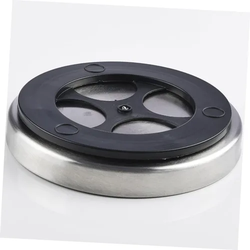 Miniatura 7 de Estante de almacenamiento giratorio de acero inoxidable Organizador de plato giratorio de cocina 1 pieza Bandeja de almacenamiento de especias Caja