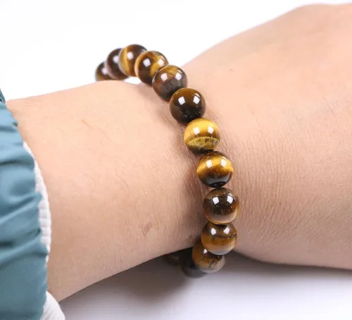 Miniatura 15 de Tigers Eye Protection Handmade Bracelet Best Present For Men Women Attract Wealth Chakra Feng Shui Stretchy Beaded Bracelets Lucky Friendship