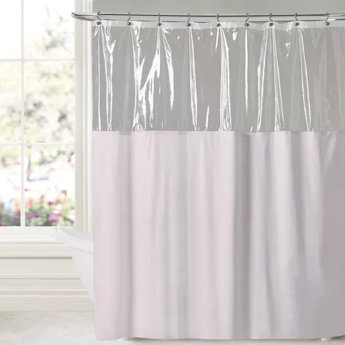 Miniatura 15 de Sweet Home Collection - Cortina de ducha de vinilo de 10 calibre, 72 x 72 pulgadas