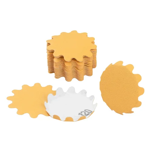 Miniatura 8 de Keystone Flex Edge Gold - Discos de lijado de gancho y bucle de 1 pulgada, papel de arena ondulado para lijadoras de cuencos y accesorios de lijado