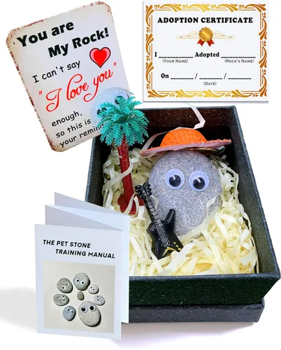 Regalo de aniversario con texto en inglés "I Love You" con texto en inglés "You are My Rock", bonita decoración romántica para el hogar, regalos