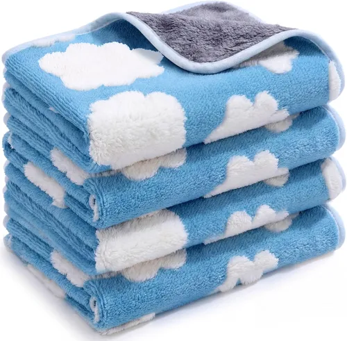 Miniatura 18 de Reginary 4 mantas impermeables de conejillo de indias, lavables, de forro polar para animales pequeños, absorbentes, para jaula de conejillo