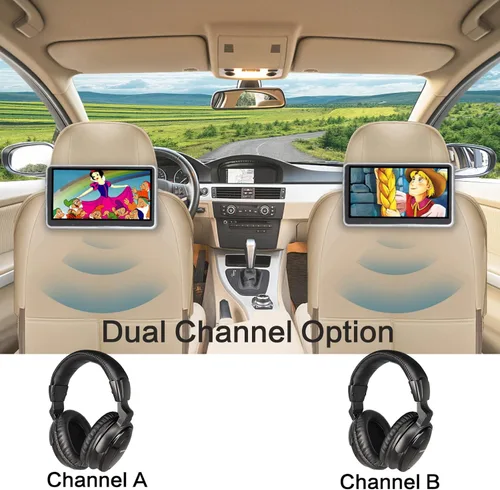 Miniatura 7 de Auriculares inalámbricos IR para coche DVD trabajo para Chevy Suburban y GMC Yukon y Dodge Durango y Toyota Sienna y Nissan Armada 2002 2003 2004