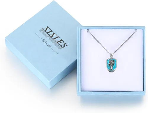 Miniatura 152 de Collar con colgante de plata de ley 925 con medalla de San Patrón, joyería religiosa para hombres y mujeres, con cadena de acero inoxidable 316L
