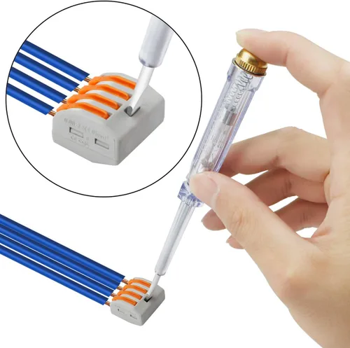 Miniatura 3 de 50 conectores de palanca, tuercas de combinación de 2 conductores, conectores de cable compactos, terminal de conexión rápida 28-12 AWG adecuado