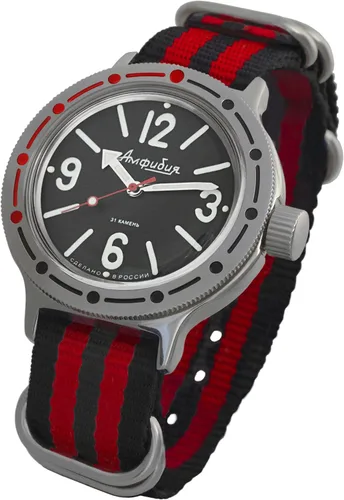 Miniatura 2 de Vostok Amphibian 120 - Reloj de pulsera militar ruso automático #120913, Casual