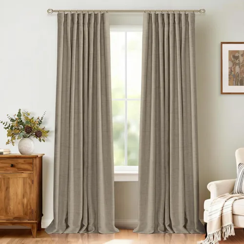 Miniatura 18 de 100% Blackout Shield Cortinas opacas completas para dormitorio de 63 pulgadas de largo, juego de 2 paneles, anillos de clip/bolsillo para barra