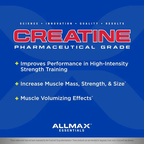 Miniatura 3 de ALLMAX Essentials CREATINA - 1000 g de polvo - Mejora el rendimiento y la intensidad del entrenamiento - Vegano y sin gluten - 200 porciones