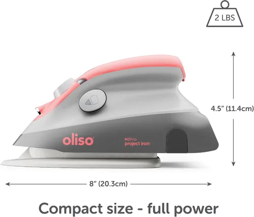 Miniatura 2 de Oliso M3Pro Project Plancha de vapor con solemate (coral) + bolsa de almacenamiento y transporte estuche de viaje (coral)