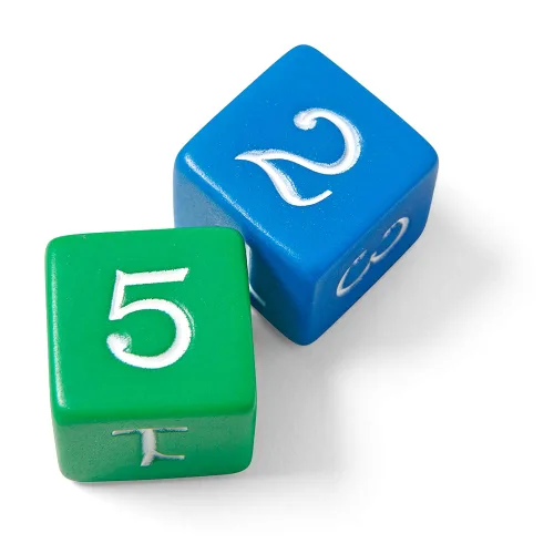 Miniatura 7 de hand2mind Dados de plástico con números de color de 3/4 pulgadas (juego de 12)