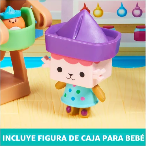 Miniatura 5 de Gabby's Dollhouse, habitación Baby Box Cat Craft-A-Riffic con figura exclusiva, accesorios, muebles y entrega de casa de muñecas, juguetes