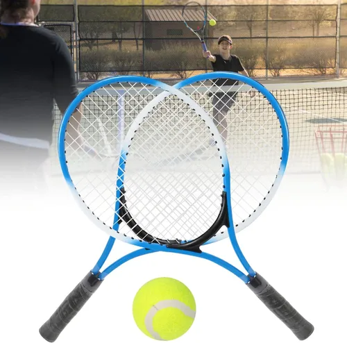 Miniatura 4 de Raqueta de tenis para niños, raquetas de tenis recreativas para jóvenes de aleación de hierro con bolsa de transporte, apta para Jior, jóvenes