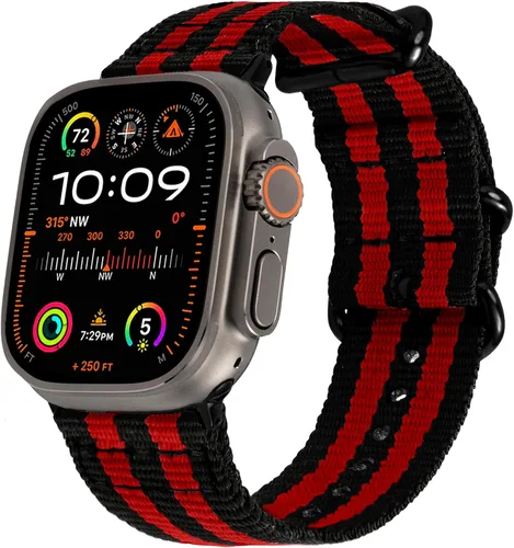 Miniatura 10 de Carterjett - Correa para Apple Watch 1.732 pulgadas, 1.654 pulgadas, 1.575 pulgadas, 1.496 pulgadas, nailon NATO, correas iWatch, mujeres y hombres
