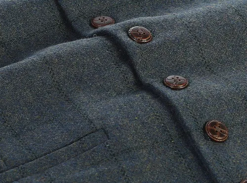 Miniatura 46 de Gioberti Chaleco de tweed formal de 6 botones para hombres