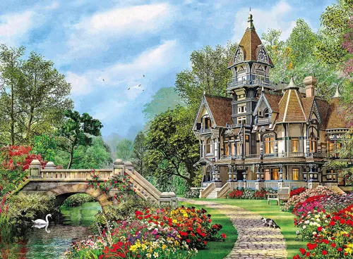Miniatura 2 de Clementoni - 35048 - Colección de rompecabezas para adultos y niños- Old Waterway Cottage - 500 Piezas