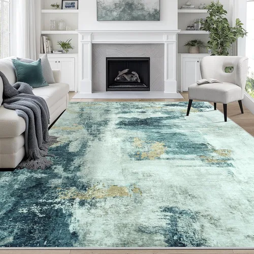 Miniatura 81 de 5x7 Area Rugs for Living Room Rug Washable: Abstract Rug for Dining Room Bedroom Carpet Non Slip 5 by 7 Indoor Modern Nursery Home Office Beige