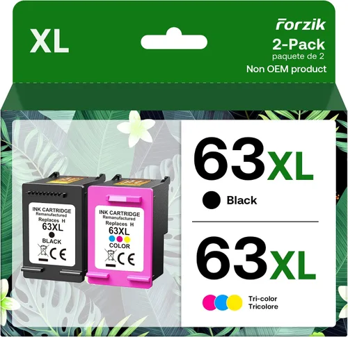 Cartucho de tinta remanufacturado 63XL de repuesto para HP OfficeJet 3830 4650 4652 5255 Envy 4520 5540 DeskJet 1110 2130, negro, tricolor, paquete