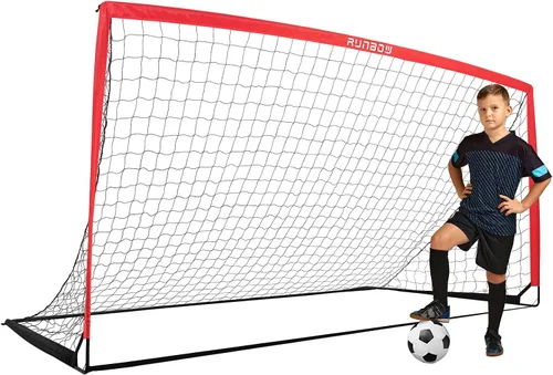 Miniatura 8 de 9x5 FT Kids Metal Soccer Goal with Carry Bag, Portable Folding Steel Soccer Net for Backyard Training, Indoor/Outdoor Use for Youth and Adults