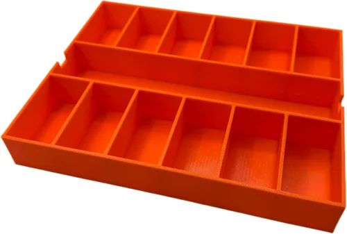 Miniatura 6 de GarageInOrder Soporte para brocas de impacto impreso en 3D diseñado para DEWALT Medium ToughCase (solo inserto) (gris industrial, 11 compartimentos)