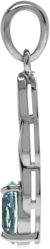 Miniatura 3 de Silvershake Colgante solitario de plata de ley 925 con nudo celta y cadena de 18 pulgadas