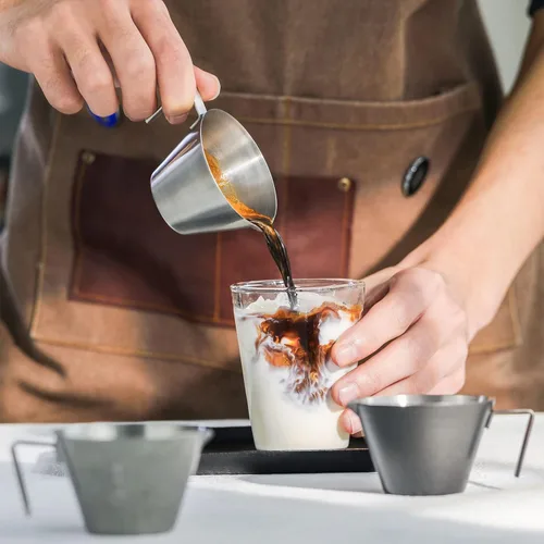 Miniatura 9 de MHW-3BOMBER Vasos de chupito de café expreso con asa, aptos para lavavajillas, paquete de 2 tazas de acero inoxidable para salsa de tomate, salsa