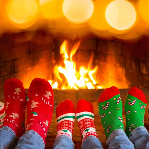 Miniatura 6 de Cooraby Juego de 20 pares de calcetines de algodón suave y cálido para mujer, regalo de Navidad, Rojo y verde