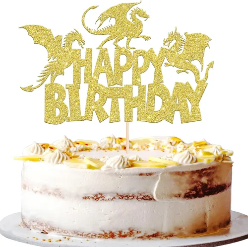 Miniatura 12 de Paquete de 24 adornos para cupcakes de dragón con purpurina de fantasía, para cumpleaños, temática de dragón volador, baby shower, fiesta