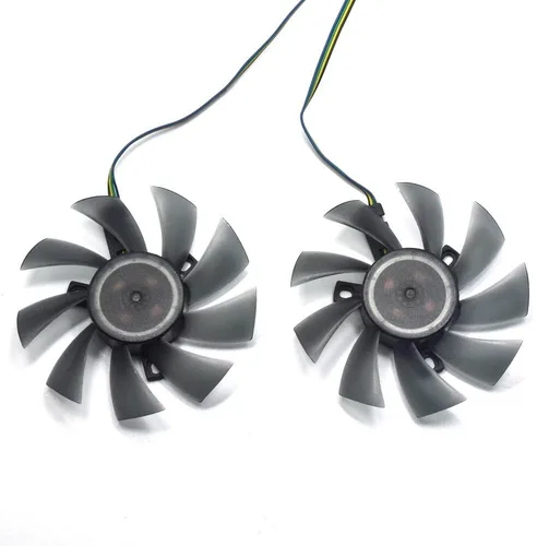 Miniatura 4 de Ventilador de tarjeta gráfica de dos rodamientos de bolas DIY 3.346 in de diámetro 1.575x1.575x1.575 in ventilador de refrigeración para MSI 1 par