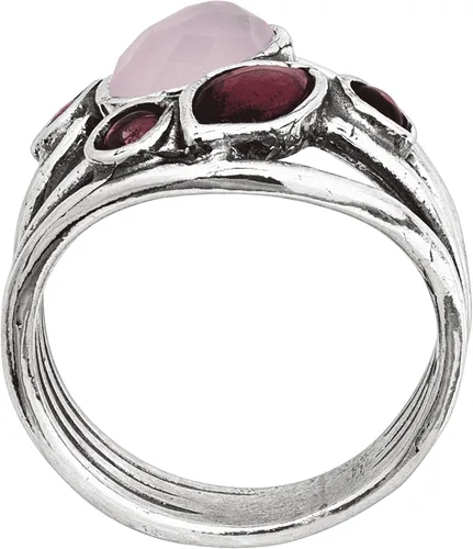Miniatura 3 de Silpada Anillo de granate natural Red Alert, cuarzo rosa y turmalina rosa en plata de ley, Plata, cuarzo granate