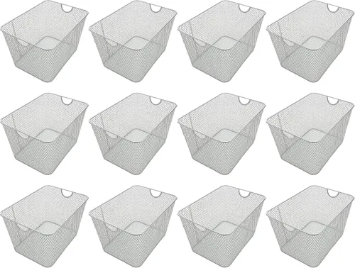 Miniatura 13 de YBM Home Organizador de despensa de cocina, cesta de alambre para estantes, armarios, despensa, encimera, cesta de almacenamiento abierta de malla