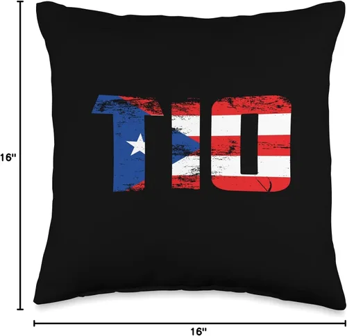 Miniatura 4 de Puerto Rico Flag Shirt Gifts For Men Women Kids TIO Rico Flag Pride Day - Almohada para hombre puertorriqueño, 16 x 16 pulgadas, multicolor
