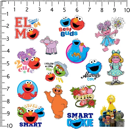 Miniatura 2 de Sesame Street Paquete de Calcomanías Troqueladas de Vinilo Grandes de Lujo Paquete Variado - Laptop, Botella de Agua, Álbumes de Recortes, Tableta