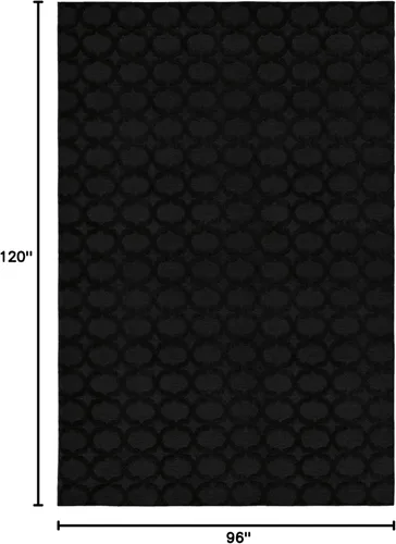 Miniatura 351 de Garland Rug Sparta - Alfombra antideslizante de polipropileno de 2 pies x 12 pies, color negro, ideal para salas de estar y pasillos, elegante