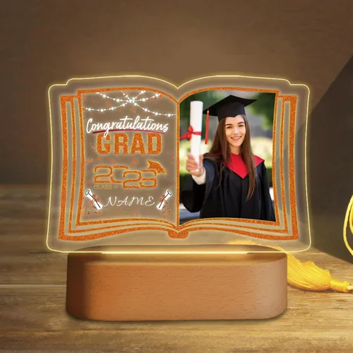 Miniatura 17 de Regalos de graduación personalizados luz nocturna con nombre de foto, lámpara LED de graduación personalizada 2026 para mujeres y hombres, regalos