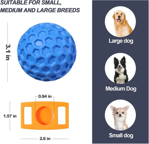 Miniatura 3 de Pelotas chirriantes para perros, juguetes indestructibles para perros masticadores agresivos de razas grandes/medianas, juguetes interactivos