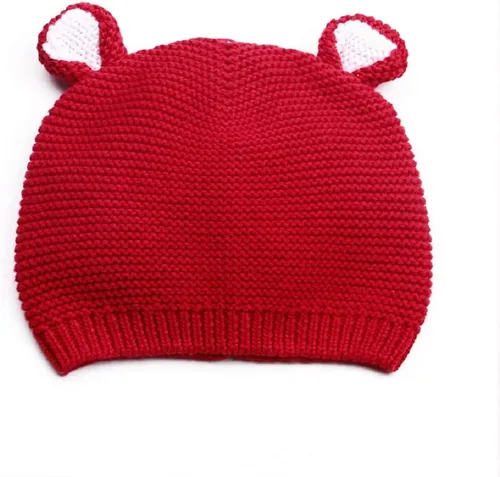 Miniatura 3 de LLmoway Gorro de punto para bebé, de algodón, suave, lindo, para otoño, invierno, para niños y niñas de 0 a 18 meses