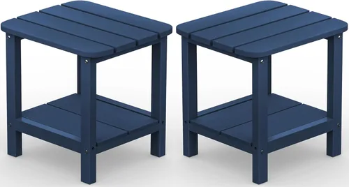 Miniatura 25 de SERWALL Mesa Adirondack de exterior - Mesa auxiliar gris